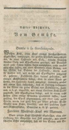 Achter Abschnitt. Vom Gemüse