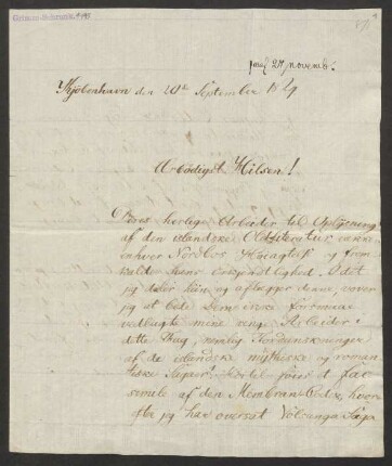 Brief an Wilhelm Grimm und Wilhelm Grimm : 20.09.1824-07.08.1858