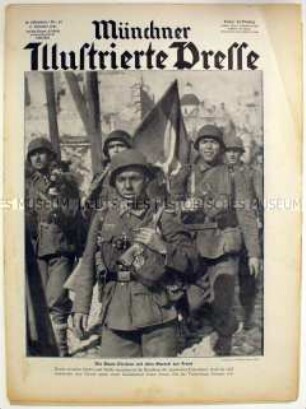 Wochenzeitschrift "Münchner Illustrierte Presse" u.a. mit einem Bildbericht über die Waffen SS an der Front