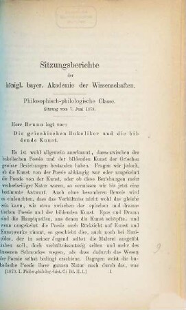 Die griechischen Bukoliker und die bildende Kunst