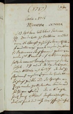 8787-8803, 30. Jan. Contin. v. 8776 Minerva. October - Contin. v. 8726 München...