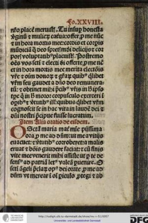 Item alia oratio de eisdem.