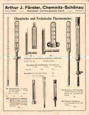 Chemische und Technische Thermometer.