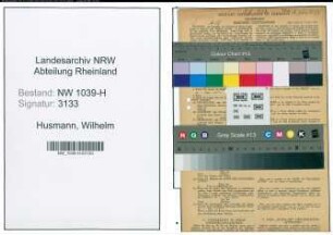 Entnazifizierung Wilhelm Husmann , geb. 04.09.1897 (Beamter)