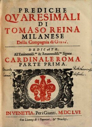 Prediche Qvaresimali, 1