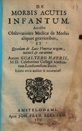 De Morbis Acutis Infantum