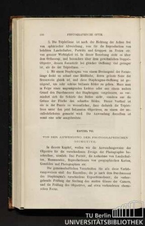 Kapitel VII. Von der Anwendung der photographischen Objective.
