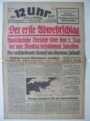 Berliner Tageszeitung "Das 12 Uhr Blatt" u.a. zur Landung der Alliierten in der Normandie