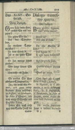 Das XXXIV. Gespräch. Vom Tanzen
