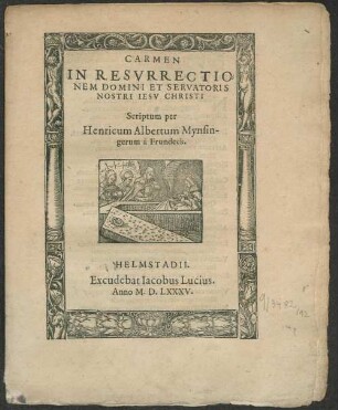 Carmen in resurrectionem Domini et Servatoris nostri Iesu Christi