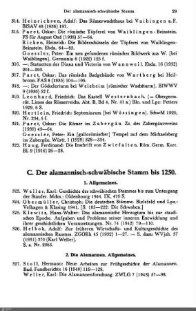 2. Die Alamannen. Allgemeines