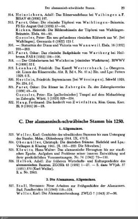 2. Die Alamannen. Allgemeines