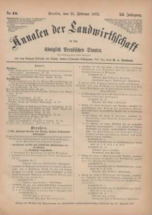 No. 15. Berlin, den 21. Februar 1872. XII. Jahrgang.
