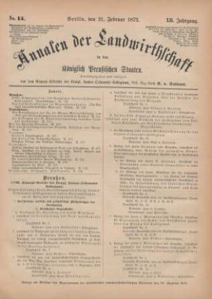 No. 15. Berlin, den 21. Februar 1872. XII. Jahrgang.