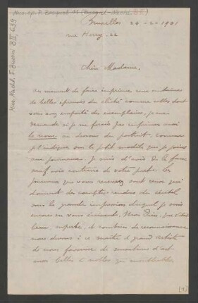 Brief an Ferruccio Busoni : 20.02.1901