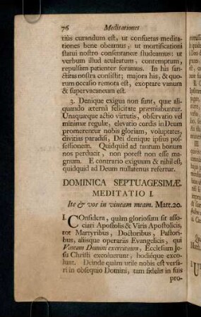 76-86, Dominica Septuagesimae; ...