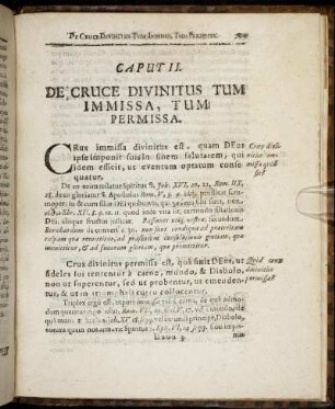 Caput II. De Cruce Divinitus Tum Immissa, Tum Permissa.