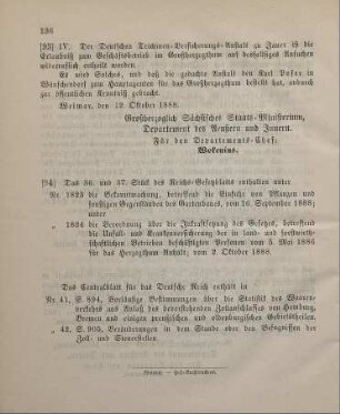 93. Ministerial-Bekanntmachung, die Ertheilung der Erlaubniß zum Geschäftsbetrieb im Großherzogthum an die Deutsche Trichinen-Versicherungs-Anstalt zu Jauer betreffend