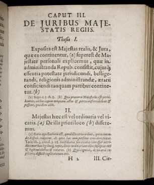 Caput III. De Juribus Majestatis Regiis.
