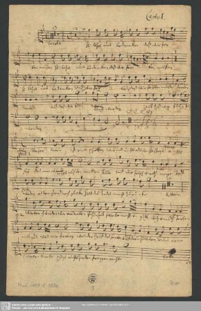 Herr lehre uns bedenken dass wir sterben müssen - Mus.1857-E-507a : V (3), strings, bc