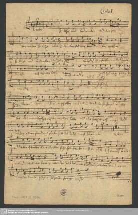 Herr lehre uns bedenken dass wir sterben müssen - Mus.1857-E-507a : V (3), strings, bc
