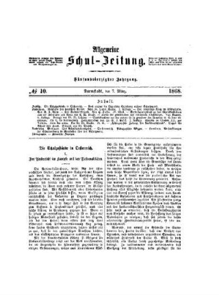 Die Schulzustände in Oesterreich