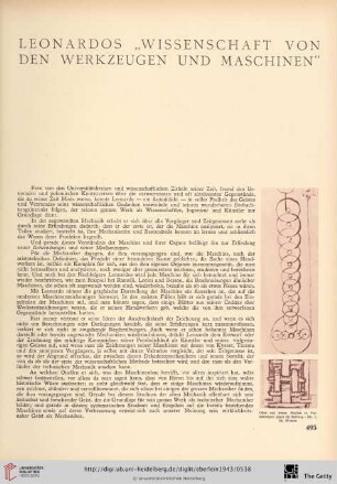 Leonardos „Wissenschaft von den Werkzeugen und Maschinen"