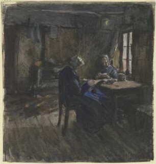 Zwei lesende Frauen in einem Zimmer