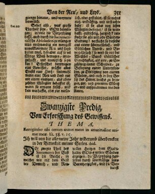 351-367, Zwanzigste Predig. Von Erforschung des Gewissens