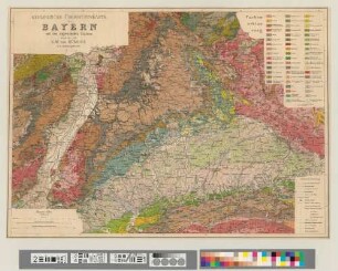 Geologische Übersichtskarte von Bayern und den angrenzenden Ländern