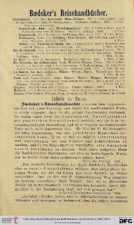 Bædeker's Reisehandbücher