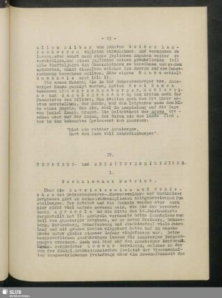 IV. Betriebs- Und Arbeitsverhältnisse