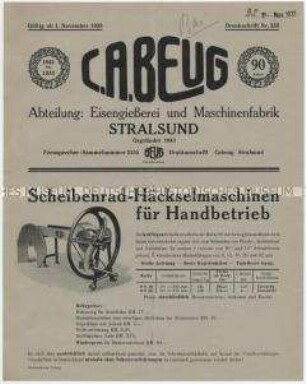 Scheibenrad-Häckselmaschinen für Handbetrieb