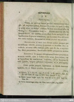 §. II. Synonyma