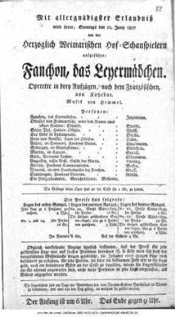 Fanchon, das Leyermädchen