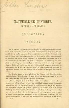 Zevende afdeeling. Orthoptera