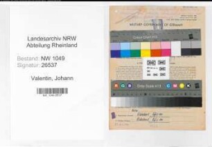 Entnazifizierung Johann Valentin , geb. 27.09.1894 (Bahnsekretaer)