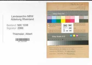 Entnazifizierung Albert Thiemeier , geb. 21.11.1919 ()