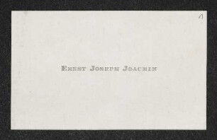 Brief von Ernst Joseph Joachim an Gerhart Hauptmann