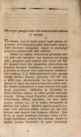 Dissertatio inauguralis medica de typho gangliorum