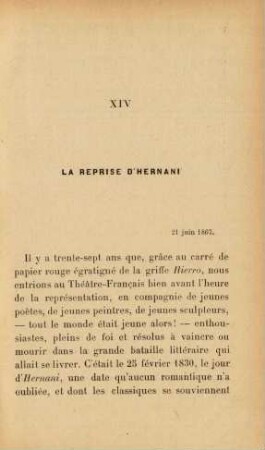 XIV La reprise d'Hernani