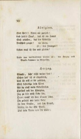[Beide von verschiedenen Seiten ab; der Herzog und Blanka kommen im Gespräche.]