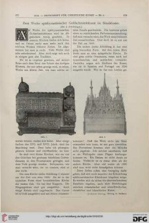 Zwei Werke spätbyzantinischer Goldschmiedekunst im Sinaikloster