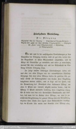Fünfzehnte Vorlesung. Die Düngung