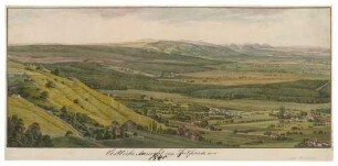 Panorama des Elbtales vom Spitzhaus in Radebeul bei Dresden nach Südosten, Teil 1: Radebeul, Trachau, Dresden, Loschwitz, Pirna-Sonnenstein, Stolpen und Tafelberge der Sächsischen Schweiz