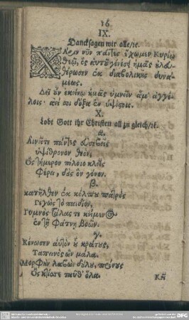 X. Danck sagen wir alle, [et]c