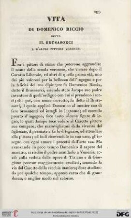 Vita di Domenico Riccio detto il Brusasorci e d'altri pittori veronesi