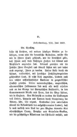 21. H. Katharinenburg, 9/21. Juni 1829