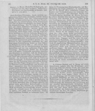 Sundheim, K.: Practische Rechtsfragen. Giessen: Heyer 1827