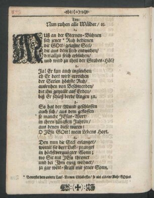 Ton: Nun ruhen alle Wälder/ [et]c.